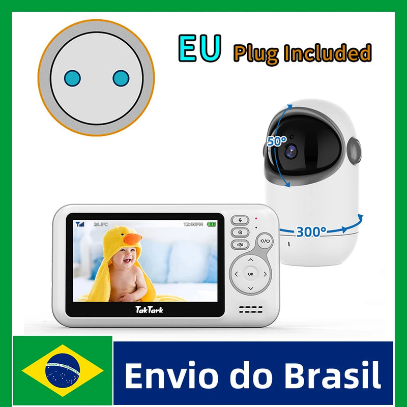 4.3 Inch Video Baby Monitor With Digital Zoom Surveillance Camera Auto Night Vision Two Way Intercom Babysitter Security Nanny