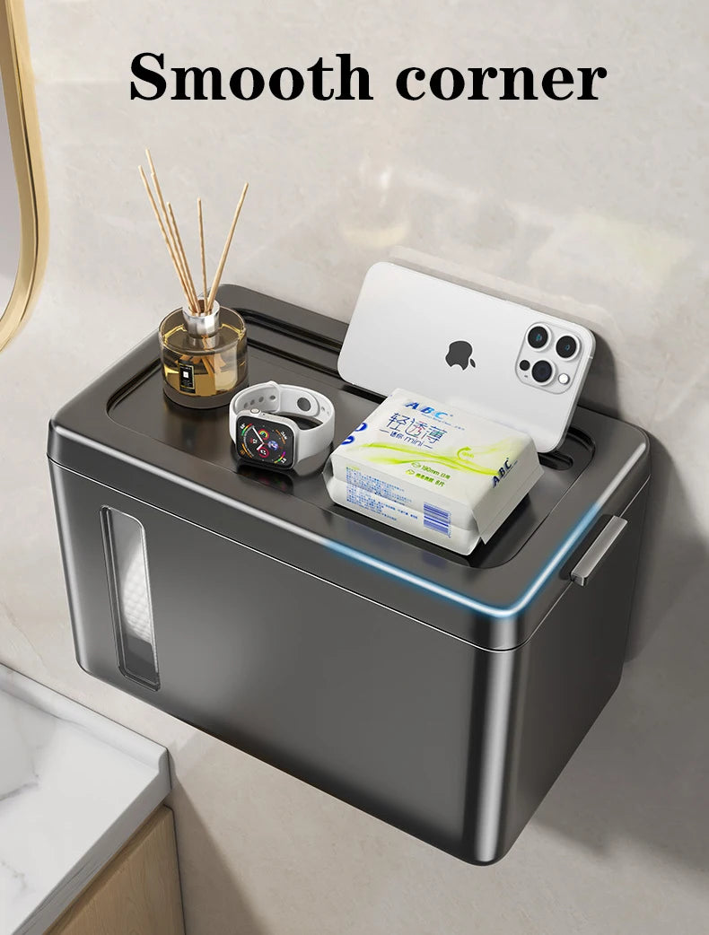 Bathroom Accessories Paper Towel Dispenser Wall Tissue Dispenser Paper Towel Holder Punch Free Towel Dispenser for Toilet