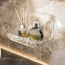 Bathroom Toiletries Shelf Perforation-free Wall-mounted Skin Care Products Wall Toiletry Table Transparent Storage Box