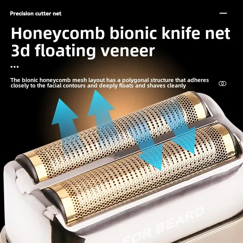 Kemei KM-1536 Men's Electric Shaver - Portable USB Rechargeable Trimmer,Waterproof Travel-Friendly with Reciprocating Razor Head