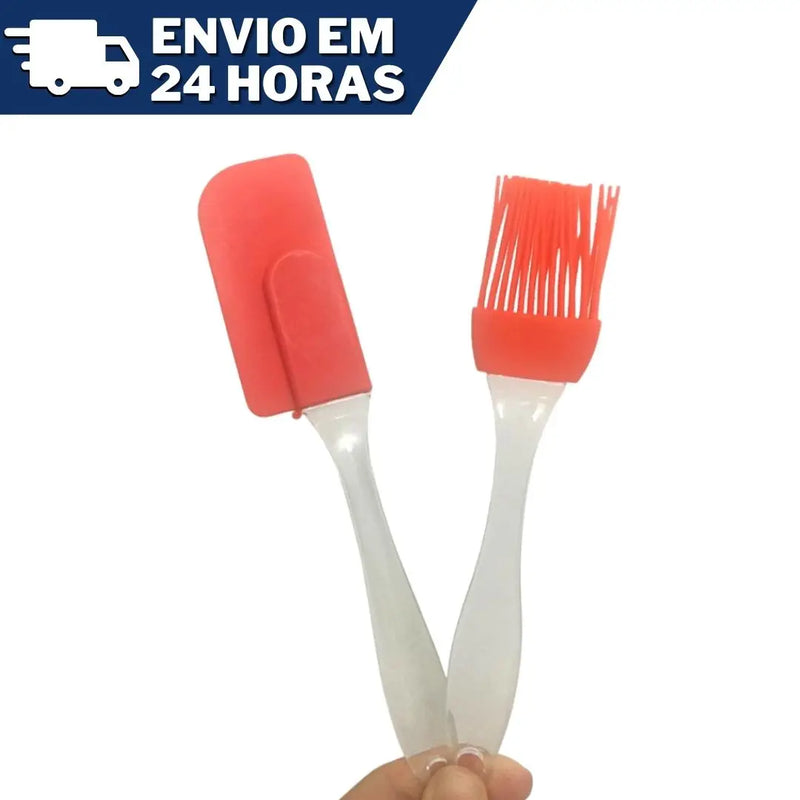 Mini Spatula and Silicone Brush Kitchen Non-stick Pan