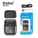 Kemei T82 Professional Waterproof Electric Shaver Rechargeable Shaving Machine for Men Digital Display Beard Trimmer Mini Razor