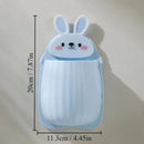 1pc Cute Rabbit Storage Rack No Punching Marking Required Makeup Brush Storage Box Bathroom Wall Mounted Toothbrush Holder