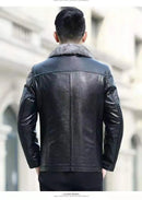 Leather Jacket Men Coats 2024 Brand High Quality PU Outerwear Men Business Winter Faux Fur Male Jacket Fleece