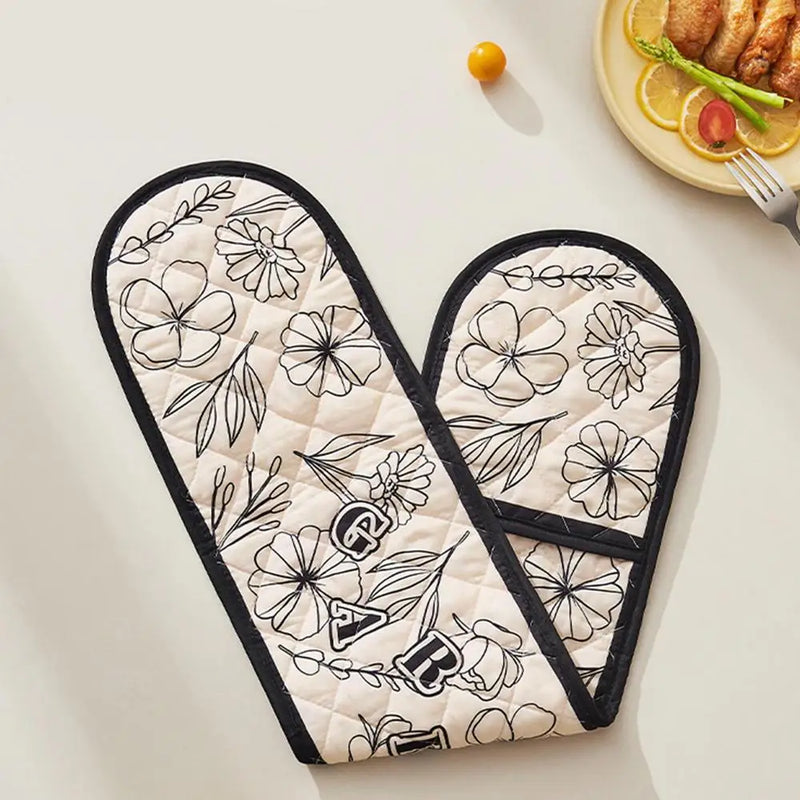 Anti-Scald Gloves Heat-Resistant Extra Long Cooking Gloves Anti-Scald Gloves Long-Lasting Design For Cooking Enthusiasts