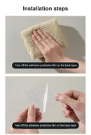 1pc Cute Rabbit Storage Rack No Punching Marking Required Makeup Brush Storage Box Bathroom Wall Mounted Toothbrush Holder