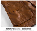 2025 spring and autumn new coat men's warm leather casual popular men's pu leather jacket leather suit mens 4XL