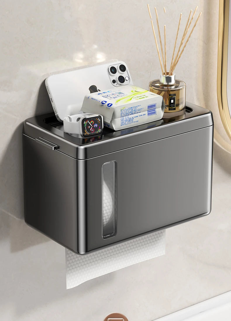 Bathroom Accessories Paper Towel Dispenser Wall Tissue Dispenser Paper Towel Holder Punch Free Towel Dispenser for Toilet