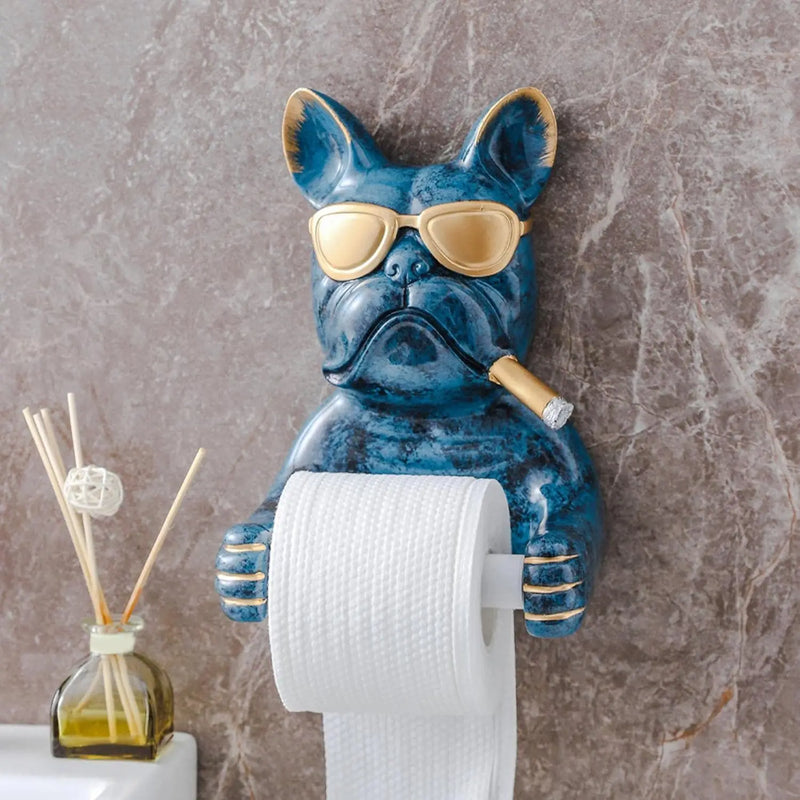 Sleek Dog Sculpture Paper Towel Holder for Modern Home Decor