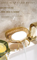 Bathroom Soap Dish Light Luxury Toilet Shower Soap Holder with Drain Water Soap Storage Case Tray Container Bathroom Gadgets