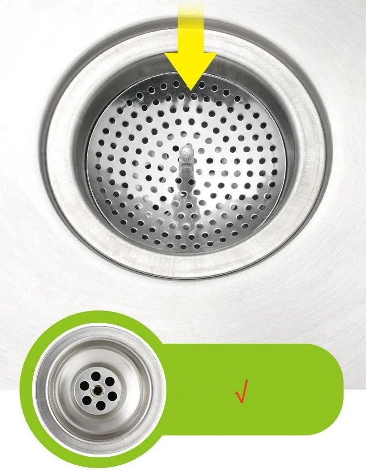 Kitchen Sink Strainer Stopper Stainless Steel Replacement Drain Filter Bathtub Hair Catcher Waste Hole Trap Bathroom Accessories