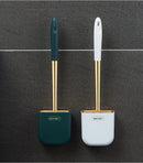 Escova de banheiro de silicone de luxo para parede com suporte