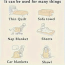 Light luxury Solid Color Multifunctional Rabbit Velvet Blanket Winter Thick Warm Flannel Used For Bedroom Living Room Blanket