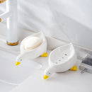 1PC Yellow Duck Shape Soap Box Cartoon Soap Dish Drainable Soap Holder Soap Container Soap Dish For Tray Bathroom Accessories