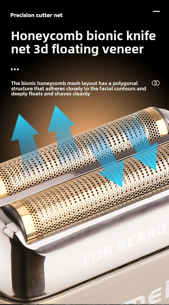 Kemei KM-1536 Men's Electric Shaver - Portable USB Rechargeable Trimmer,Waterproof Travel-Friendly with Reciprocating Razor Head