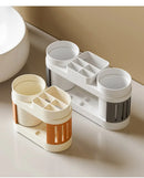 New Bathroom Toothbrush Toothpaste Shelf Simple Advanced All-in-one Toothbrush Mouthwash Cup Bathroom Wash Set Cup Holder