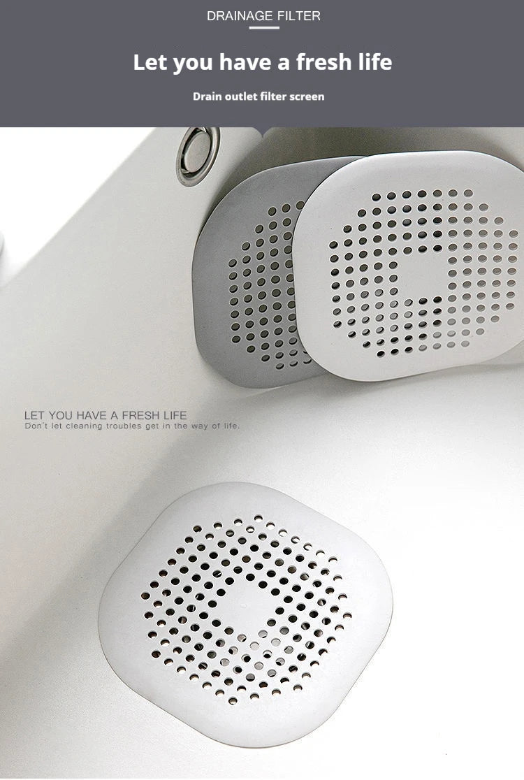 Esgoto com ventosa, tapete de drenagem de piso, cozinha, banheiro, filtro de cabelo antientupimento