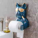 Sleek Dog Sculpture Paper Towel Holder for Modern Home Decor