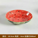Watermelon Ceramic Plate Home Ramen Bowl Cute Hand-painted Tableware Kitchen Accessories Underglaze Color Fruit Vegetable Plates