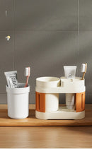 New Bathroom Toothbrush Toothpaste Shelf Simple Advanced All-in-one Toothbrush Mouthwash Cup Bathroom Wash Set Cup Holder