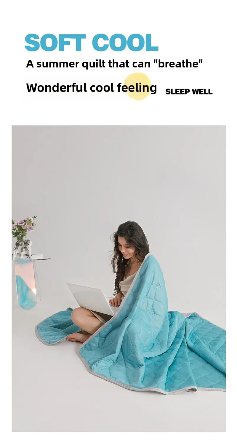 Grade A Cooling Blanket for Bed Soft Breathable King Size Summer Quilt Queen  Air Condition Comforter Lightweight Cool Duvet
