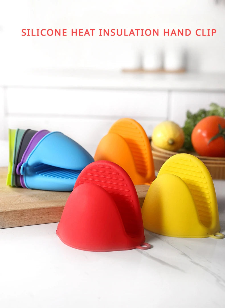 1PC Thick Silicone Oven Gloves Heat Resistant Anti-Scald Gloves for Cooking Pinch Grips Pot Holder Silicone Kitchen Accessories