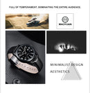 MAOYUAN 2025 New Top Men's Watch Calendar Sports Leisure Fashion Style Brown Black Leather Waterproof Quartz Watch