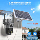 8MP 4K WiFi Solar Camera Outdoor Wireless CCTV Surveillance Camera With Solar Panel Dual Lens PTZ IP Cam Security Protection