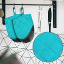 1 Pair Kitchen Oven Gloves High Heat Resistant Short Oven Mitts with Non-Slip Grip Surfaces and Hanging for BBQ Baking Cooking