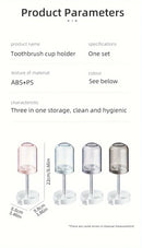 Suporte para escova de dentes com tampa de poeira,